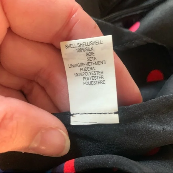 Halston Heritage Womens Strapless Black Polka Dot Silk Dress with Pockets Size 6 - Picture 11 of 16